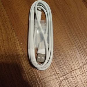 White IPhone charger